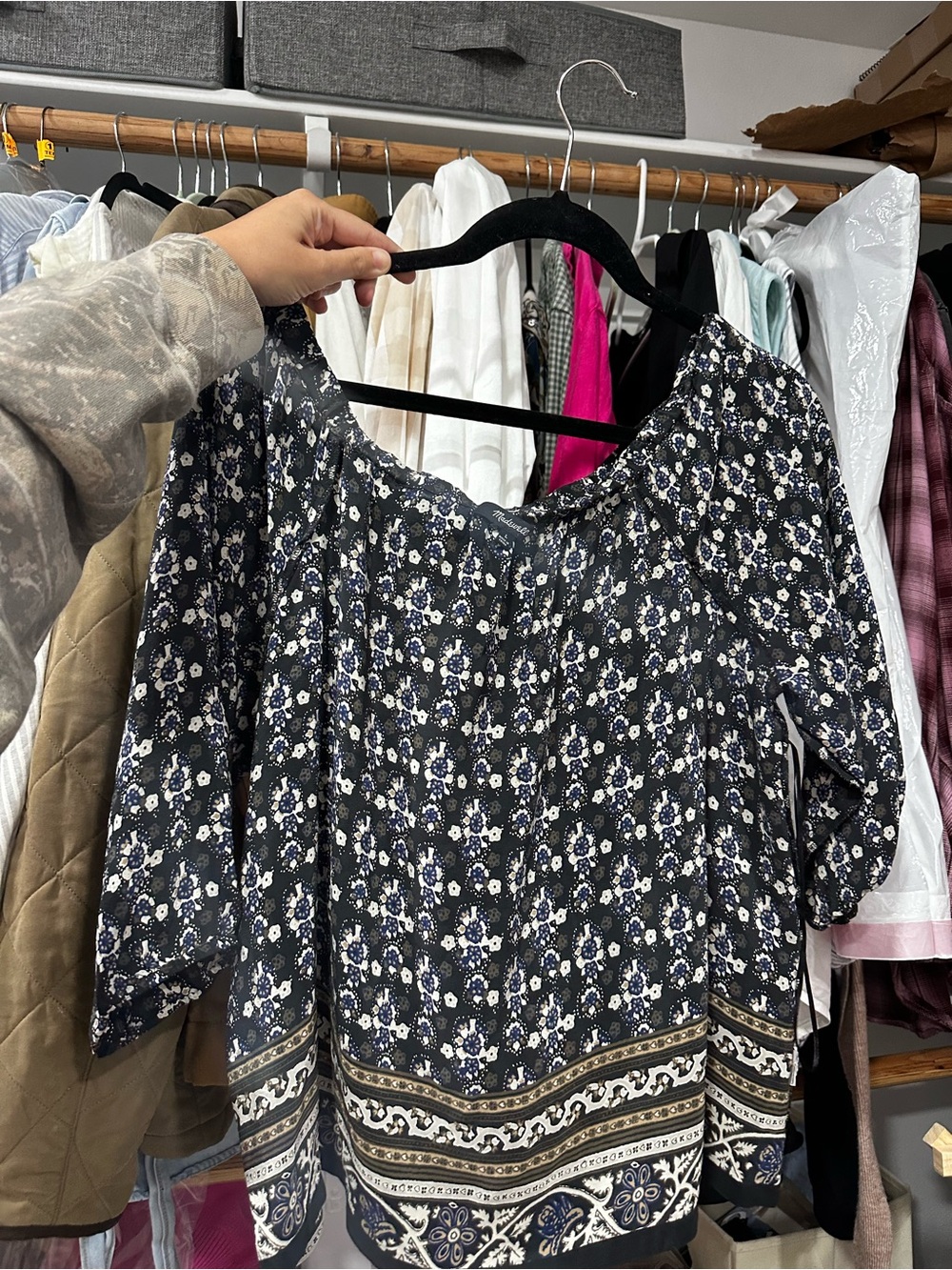 Madewell Off-Shoulder Peasant Top